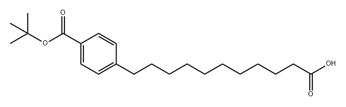 Benzeneundecanoic acid, 4-[(1,1-dimethylethoxy)carbonyl]- Structure