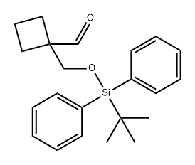 Cyclobutanecarboxaldehyde, 1-[[[(1,1-dimethylethyl)diphenylsilyl]oxy]methyl]- Structure