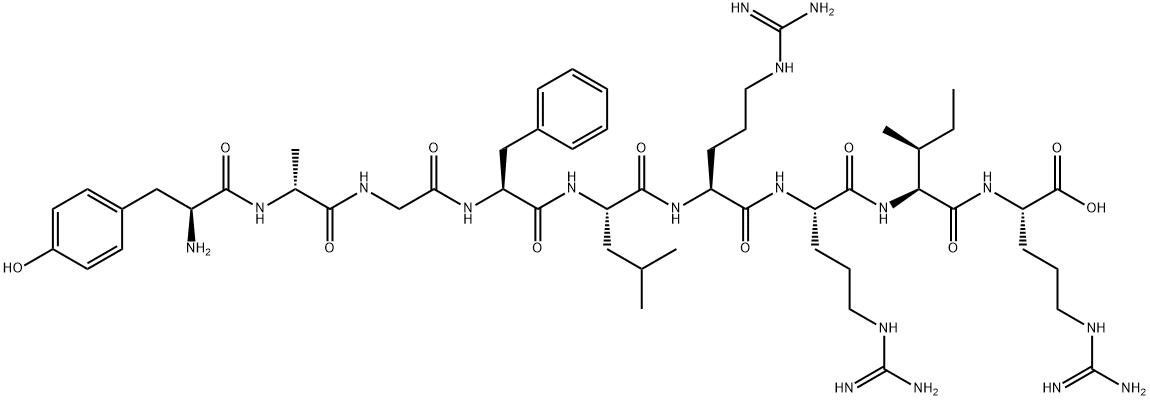 (D-Ala2)-Dynorphin A (1-9) H-Tyr-D-Ala-Gly-Phe-Leu-Arg-Arg-Ile-Arg-OH,95673-38-4,结构式