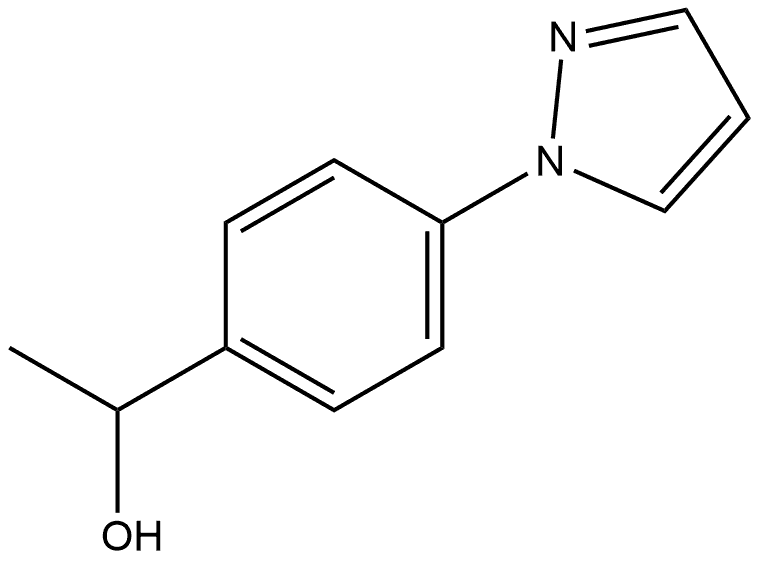 1-[4-(1H-pyrazol-1-yl)phenyl]ethan-1-ol 化学構造式