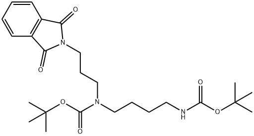 Carbamic acid, [3-(1,3-dihydro-1,3-dioxo-2H-isoindol-2-yl)propyl][4-[[(1,1-dimethylethoxy)carbonyl]amino]butyl]-, 1,1-dimethylethyl ester (9CI) Struktur