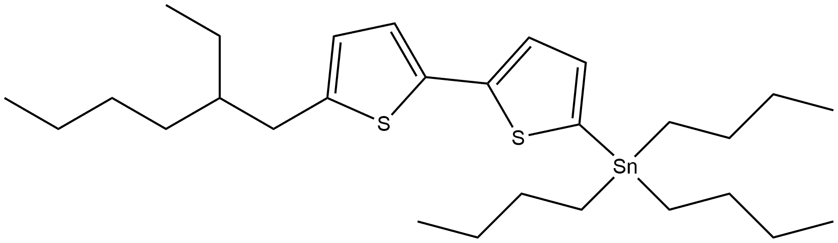 Tributyl[5′-(2-ethylhexyl)[2,2′-bithiophen]-5-yl]stannane,956897-77-1,结构式