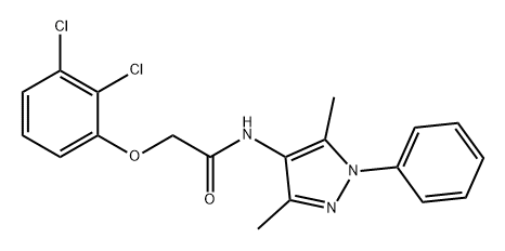 Acetamide, 2-(2,3-dichlorophenoxy)-N-(3,5-dimethyl-1-phenyl-1H-pyrazol-4-yl)- Struktur