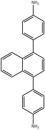 Benzenamine, 4,4'-(1,4-naphthalenediyl)bis- Structure