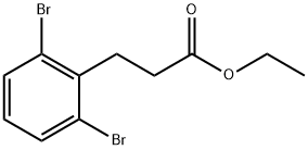 Benzenepropanoic acid, 2,6-dibromo-, ethyl ester Structure