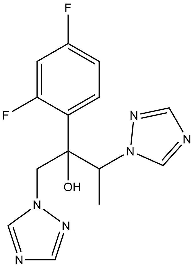 1H-1,2,4-Triazole-1-ethanol, α-(2,4-difluorophenyl)-β-methyl-α-(1H-1,2,4-triazol-1-ylmethyl)- Structure