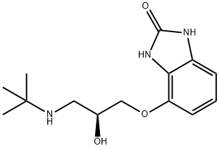 2H-Benzimidazol-2-one, 4-[(2S)-3-[(1,1-dimethylethyl)amino]-2-hydroxypropoxy]-1,3-dihydro- Structure