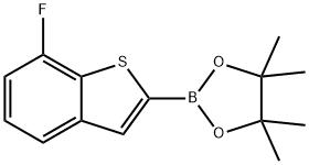 Benzo[b]thiophene, 7-fluoro-2-(4,4,5,5-tetramethyl-1,3,2-dioxaborolan-2-yl)- Struktur