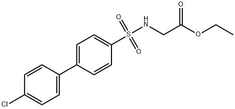 Glycine, N-[(4'-chloro[1,1'-biphenyl]-4-yl)sulfonyl]-, ethyl ester 结构式