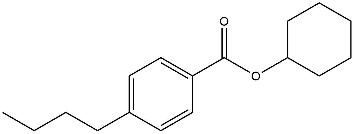 Cyclohexyl 4-butylbenzoate Structure