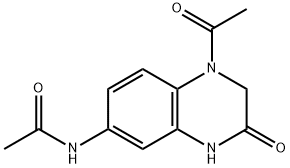 Acetamide, N-?(1-?acetyl-?1,?2,?3,?4-?tetrahydro-?3-?oxo-?6-?quinoxalinyl)?- 化学構造式