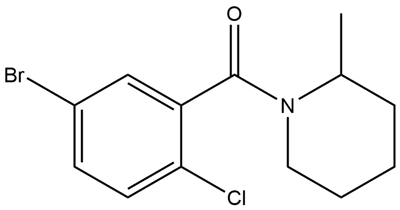 (5-Bromo-2-chlorophenyl)(2-methyl-1-piperidinyl)methanone Structure