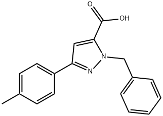 1H-Pyrazole-5-carboxylic acid, 3-(4-methylphenyl)-1-(phenylmethyl)- Structure