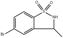 5-bromo-3-methyl-2,3-dihydrobenzo[d]isothiazole 1,1-dioxide 化学構造式