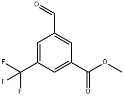 Benzoic acid, 3-formyl-5-(trifluoromethyl)-, methyl ester Structure