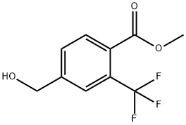 Benzoic acid, 4-(hydroxymethyl)-2-(trifluoromethyl)-, methyl ester Structure