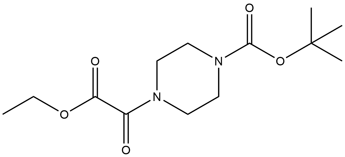 1-Piperazineacetic acid, 4-[(1,1-dimethylethoxy)carbonyl]-α-oxo-, ethyl ester 结构式