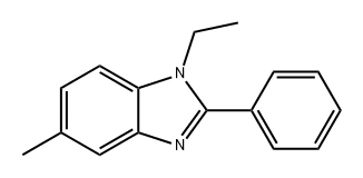 1H-Benzimidazole, 1-ethyl-5-methyl-2-phenyl- 化学構造式