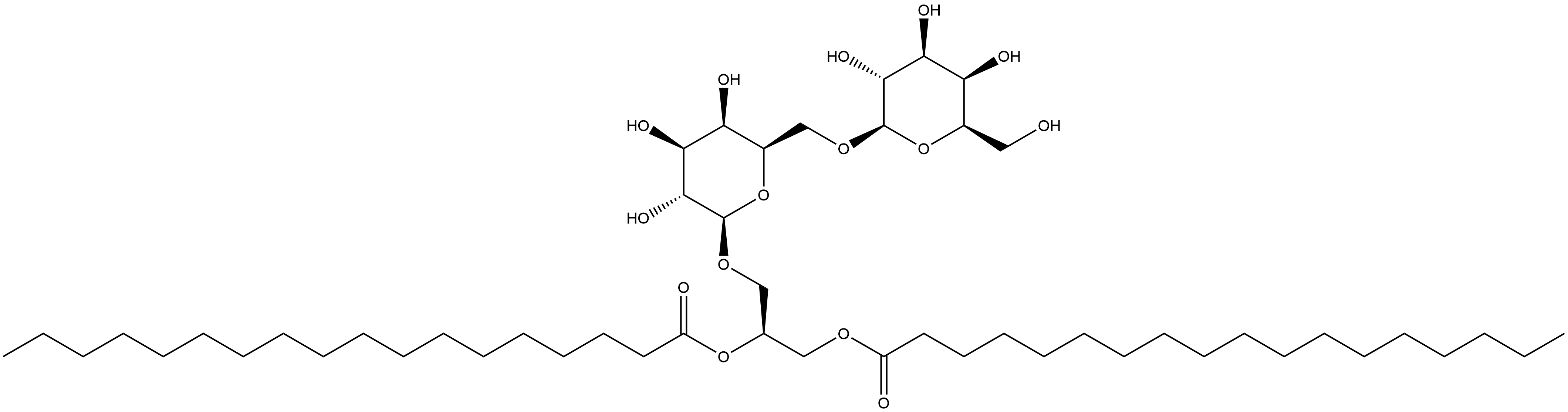 β-D-Galactopyranoside, (2S)-2,3-bis[(1-oxooctadecyl)oxy]propyl 6-O-β-D-galactopyranosyl- Structure