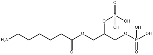 1-O-(6-aminohexanoyl)-2,3-diphosphoglycerol 结构式