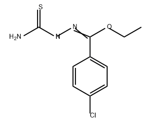 Benzenecarbohydrazonic acid, N-(aminothioxomethyl)-4-chloro-, ethyl ester