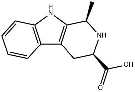 1H-Pyrido[3,4-b]indole-3-carboxylic acid, 2,3,4,9-tetrahydro-1-methyl-, (1R-cis) Structure