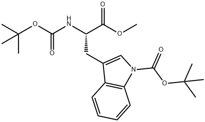 L-Tryptophan, N,1-bis[(1,1-dimethylethoxy)carbonyl]-, methyl ester Structure