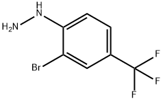 Hydrazine, [2-bromo-4-(trifluoromethyl)phenyl]- Structure