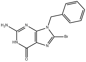 2-Amino-9-benzyl-8-bromo-1H-purin-6(9H)-one Struktur