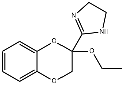 2-(2-エトキシ-1,4-ベンゾジオキサン-2-イル)-2-イミダゾリン 化学構造式