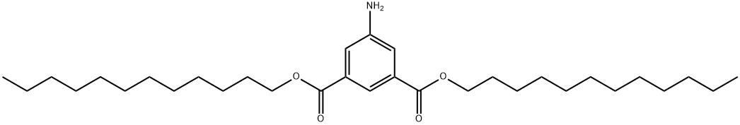 1,3-Benzenedicarboxylic acid, 5-amino-, 1,3-didodecyl ester Struktur