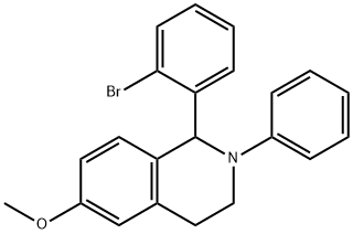 1-(2-Bromophenyl)-6-methoxy-2-phenyl-1,2,3,4-tetrahydroisoquinoline Struktur