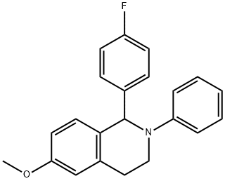 1-(4-Fluorophenyl)-6-methoxy-2-phenyl-1,2,3,4-tetrahydroisoquinoline 结构式