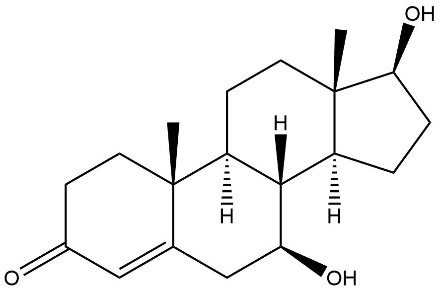 Androst-4-en-3-one, 7,17-dihydroxy-, (7β,17β)- Structure