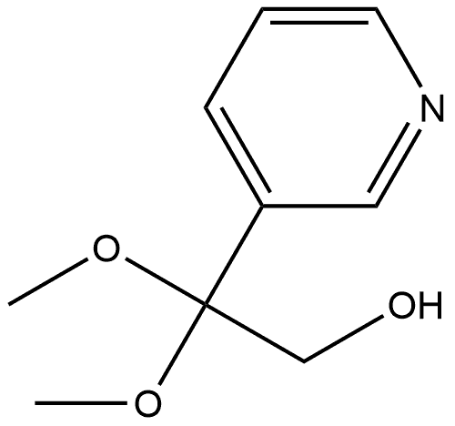 3-Pyridineethanol, b,b-dimethoxy-
 Struktur