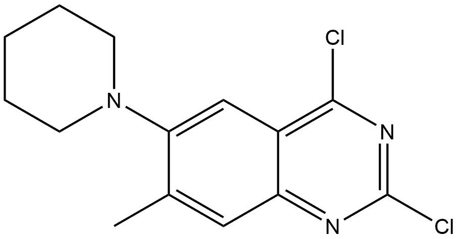 2,4-Dichloro-7-methyl-6-piperidin-1-yl-quinazoline,97113-13-8,结构式
