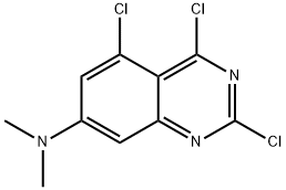7-Quinazolinamine, 2,4,5-trichloro-N,N-dimethyl-,97113-14-9,结构式