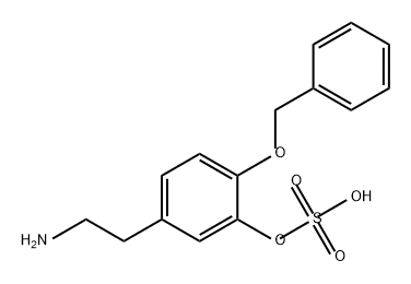 Phenol, 5-(2-aminoethyl)-2-(phenylmethoxy)-, 1-(hydrogen sulfate) Structure