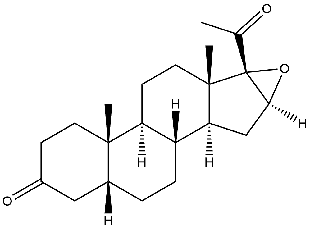 Pregnane-3,20-dione, 16,17-epoxy-, (5β,16α)- (9CI)