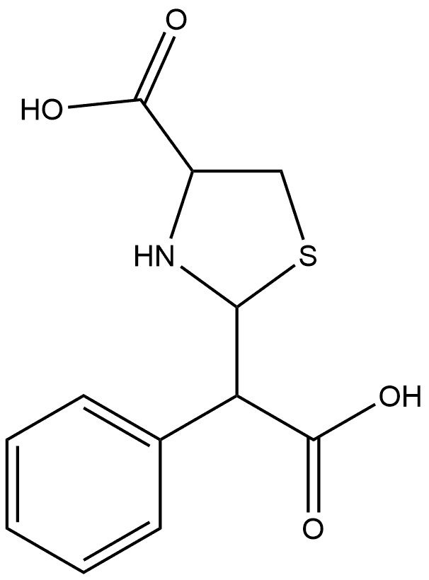 2-Thiazolidineacetic acid, 4-carboxy-α-phenyl-|利可君杂质3