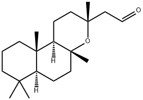 [3R,6aα,10bα,(-)]-Dodecahydro-3,4aβ,7,7,10aβ-pentamethyl-1H-naphtho[2,1-b]pyran-3α-acetaldehyde Struktur