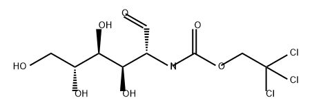D-Glucose, 2-deoxy-2-[[(2,2,2-trichloroethoxy)carbonyl]amino]- Struktur
