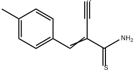 2-Propenethioamide, 2-cyano-3-(4-methylphenyl)- Struktur