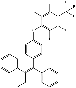 Benzene, 1-(1,2-diphenyl-1-butenyl)-4-[2,3,5,6-tetrafluoro-4-(trifluoromethyl)phenoxy]-, (Z)- (9CI)