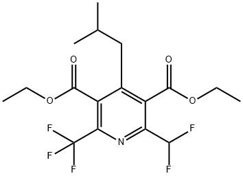 3,5-PYRIDINEDICARBOXYLIC ACID, 2-(DIFLUOROMETHYL)-4-(2-METHYLPROPYL)-6-(TRIFLUOROMETHYL)-, 3,5-DIETHYL ESTER, 97887-79-1, 结构式