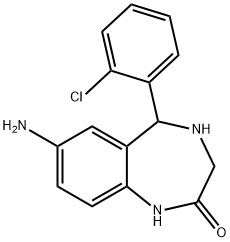 7-Amino-5-(2-chlorophenyl)-1,3,4,5-tetrahydro-2H-1,4-benzodiazepin-2-one Structure