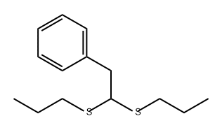 Benzene, [2,2-bis(propylthio)ethyl]- 化学構造式