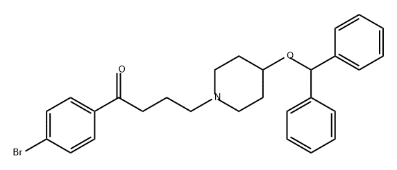 1-Butanone, 1-(4-bromophenyl)-4-[4-(diphenylmethoxy)-1-piperidinyl]-,97928-45-5,结构式