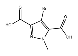 1H-Pyrazole-3,5-dicarboxylic acid, 4-bromo-1-methyl- Structure