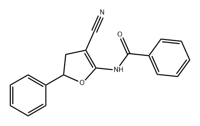 Benzamide, N-(3-cyano-4,5-dihydro-5-phenyl-2-furanyl)- Structure